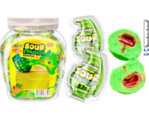 Жевательный мармелад с начинкой "Кислошок Sour Граната" 12гр. 12х50 Жевательный мармелад с начинкой "Кислошок Sour Граната" 12гр. 12х50