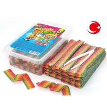 Жевательный мармелад в кислой обсыпке «CRAZY GUMMY CRAZY BELT» ассорти 7гр 12*86