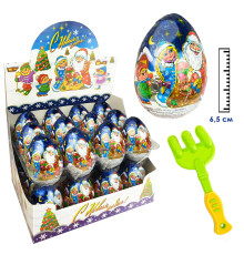 Изделие фигурное из кондитерской глазури яйцо с сюрпризом "Новогодняя сказка" 20гр. 6х24