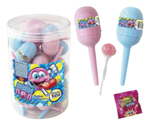 Карамель леденцовая "Бэби Поп"  4гр. 20х30