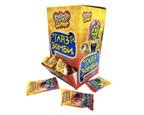 Мармелад «CRAZY GUMMY. Глаз зомби» 10гр 8*75 Мармелад «CRAZY GUMMY. Глаз зомби» 10гр 8*75