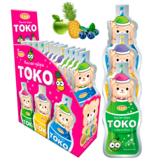 Кислая пудра «Токо» со вкусом яблока, черники, ананаса ZVNTM 13г 12*24