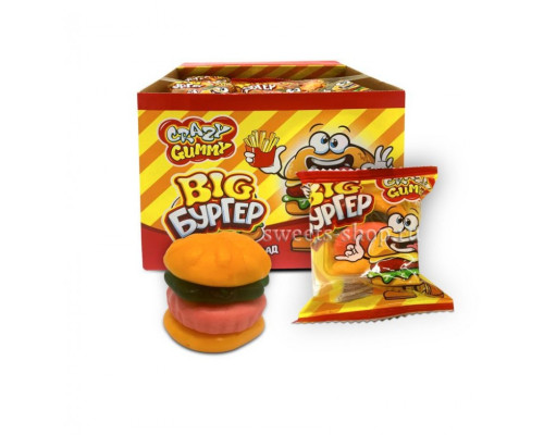 Мармелад «CRAZY GUMMY. BIG Бургер» 18гр БЛОК 36 шт