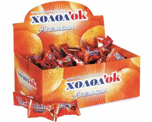 Жев рез  Апельсин "Холодок",флоупак, в дисплей боксе, 3,5гр. 20*100