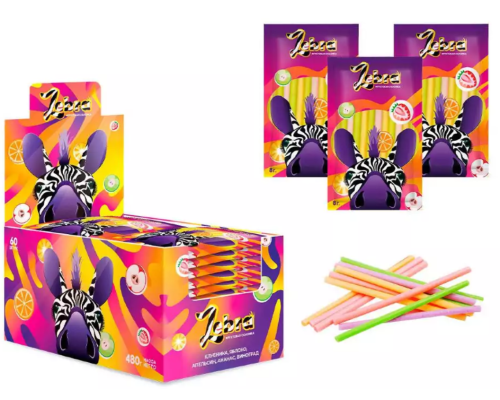 Пудра сах. " Zebra " ассорти 8гр 20*60 Пудра сах. " Zebra " ассорти 8гр 20*60