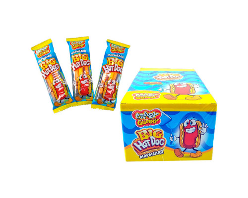 Мармелад «CRAZY GUMMY. BIG HOT DOG» 18гр 12*36шт