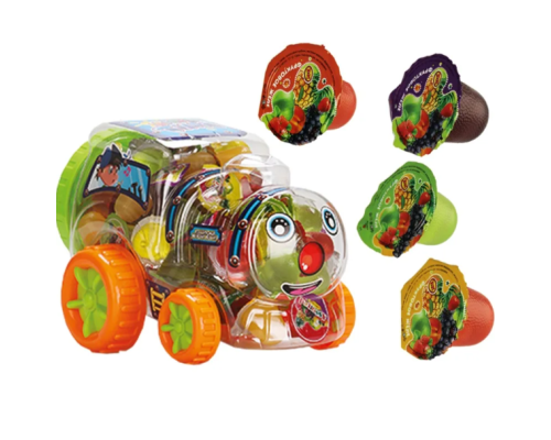 Фруктовое желе с кокосовыми кубиками "Джелли Велли - Паровозик" 15гр. 6*100