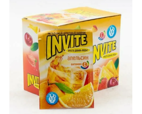 Раст. Напиток " INViTE " апельсин 5гр. 8*24 Раст. Напиток " INViTE " апельсин 5гр. 8*24