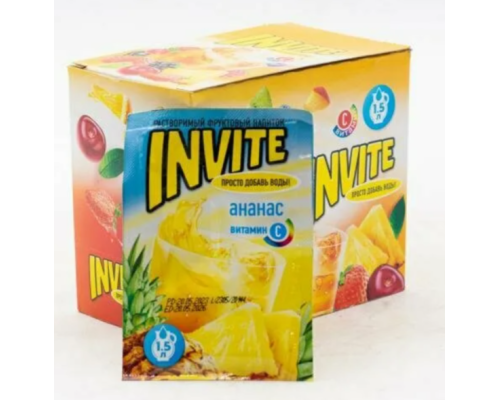 Растворимый напиток Invite Ананас 5 гр. 8*24