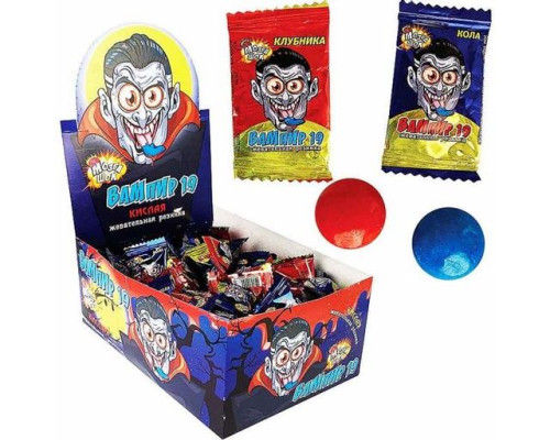 Кислая жевательная резинка "Мозга шок Вампир"  4,5 гр. 12х200