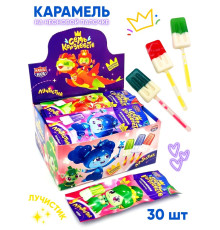 Карамель на неоновой палочке "Лучистик Мороженое" ассорти (Семь Королевств) 10гр 12*30