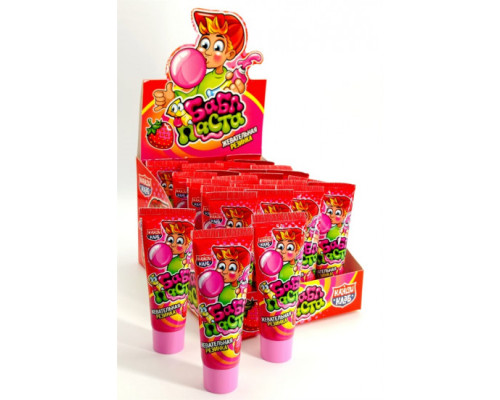 Жевательная резинка "Бабл паста" со вкусом клубники 20гр 12*24