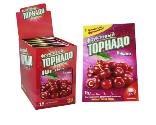 Раств-й напиток "Фруктовый торнадо"вишня 9г12*24