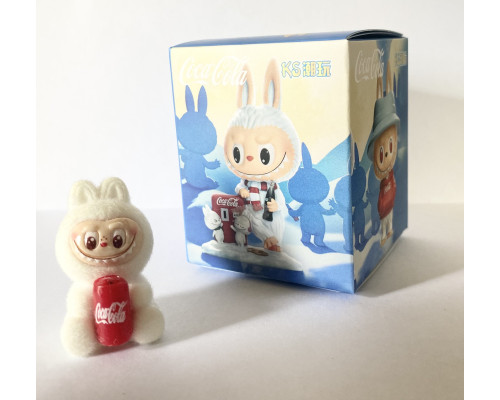 Игрушка Лабубу с колой в коробочке коллекция "Синий" кор